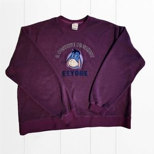 Vintage Disney Eeyore A Positive Pessimist Sweatshirt Size XXL